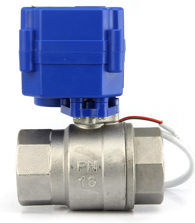 U.S. Solid Motorized Ball Valve- 1" Stainless Steel Ball Valve with Full Port, 9-24V AC/DC and 2 Wire Auto Return Setup (Pack of 25)