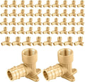 (50-Pack) Seelink PEX-A Expansion Fittings, PEX-A 3/4" x 1/2" Female NPT Drop Ear Elbow, Brass Expansion Pipe Fittings, ASTM F1960