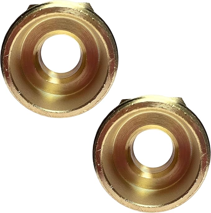 2pcs 3/4" NPT Male x 1/4" NPT Female Brass Reducer Hex Bushing Threaded Fitting Adapter by CX WONDERLAND