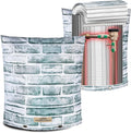 Backflow Preventer Cover Insulated (5˚F) - 20" W x 26" H Backflow Cover for Winter Pipe Freeze Protection - Sprinkler Covers for Outside - Double Wall Insulation Cover Brick White