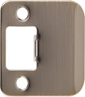 Round Corner Extended Lip Strike Plate, 2-1/4" x 1-1/2", (2" Overall Length), Antique Brass by Stone Harbor Hardware