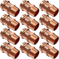 Copper Press Fittings Adapter,12PCS Plumbing 3/4” Press Fittings x 3/4” Male NPT Copper Press Male Adapter Pressure Coppers Fitting, 3/4” Male NPT x 3/4” Press LF Coppers Press Adapter Fittings