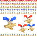 100 Pack Foskan PEX-A Expansion Drop Ear Ball Valve, 3/4" Full Port Shut-off Valve with Blue or Red Butterfly Handle for PEX-A Pipe Connection