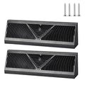 2 Pcs Baseboard Register Vent 15 Inch Duct Opening Size Baseboard Vent Covers Diffuser Adjustable Corner Return Air Grille for Home Floor Wall Air Flow Control (2, Black, 15 Inch)
