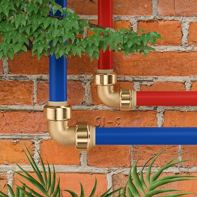 HQMPC Pex Fitting 3/4" Pex ElbowPushFit Elbow 90-Degree -PEX Fitting 3/4" 90 Degree Elbow Push-to-Connect Plumbing Fitting for Copper, PEX, CPVC (2pcs 3/4")")