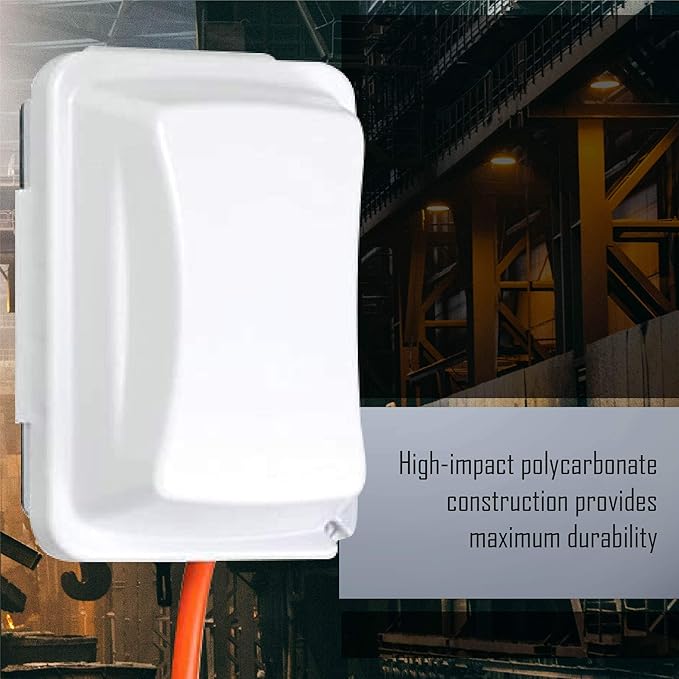 TayMac MM410W Single-Gang Horizontal/Vertical Mount Weatherproof In-Use Cover, 16" 1, 2.75 ", White (Pack of 10)