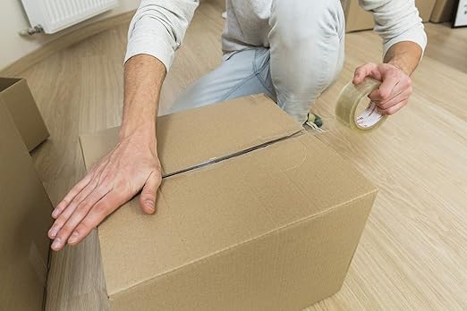 APQ 36 Rolls of Carton Sealing Tape 2” x 55 Yards. Thickness 2 Mil. 50 Micron Polypropylene Pressure Sensitive Tape for Packing, Shipping, Moving Boxes. Acrylic Adhesive. No Weathering, Yellowing.