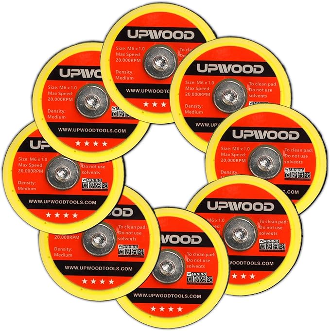 8 pcs 2 inch M6 Thread Hook and Loop Backing Pad for Mini Air Sander Polisher