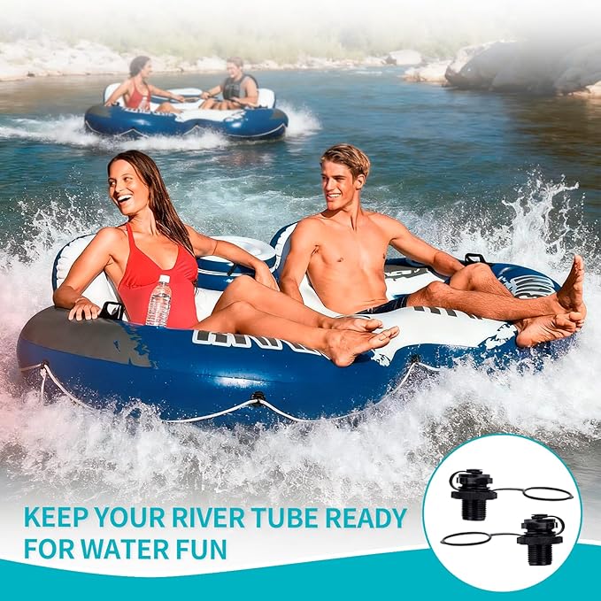 2PCS Replacement Plug Compatible with Intex River Run Tube, Inflatable Boat Air Valve, Durable Boston Valve Cap, One-Way Inflation Replacement Screw, for Inflatable Raft Boat Kayak