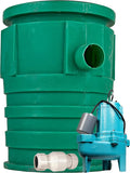 Little Giant WCR-9SP 115 Volt, 4/10 HP, 4800 GPH Automatic Outdoor Water/Seepage Collection and Removal System with Sewage Pump, 20' Piggyback Float Switch, Structural Foam Cover, Green/Blue, 509081