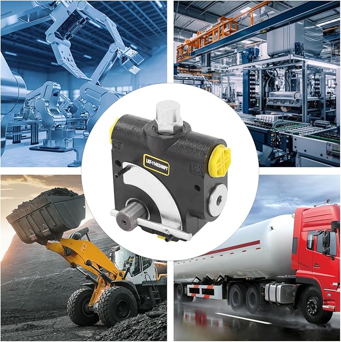 Hydraulic Adjustable Variable Flow Control Valve w/Relief, 0-30 GPM, 3/4” NPT Port Size,500-3000 PSI Pressure Relief Valve Adjustment Range, 30.38Gal/min
