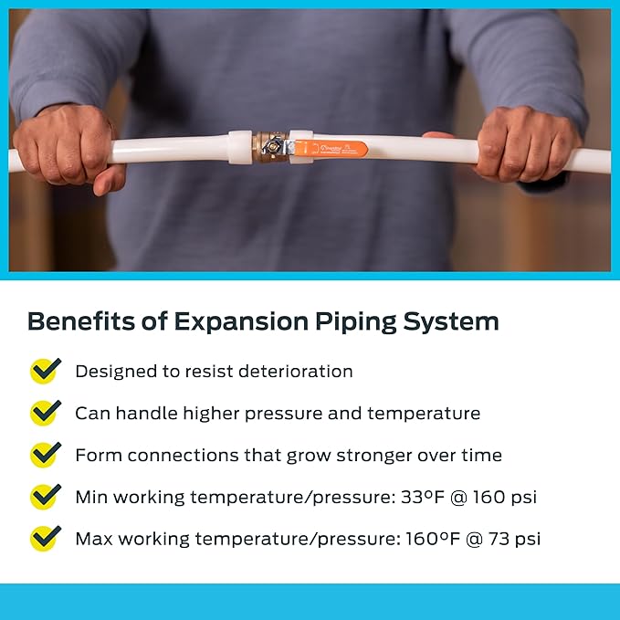 SharkBite 3/4 Inch Expansion Ball Valve for PEX-A Pipe, Brass Plumbing Fittings for PEX A Tubing, UAB22462LFA