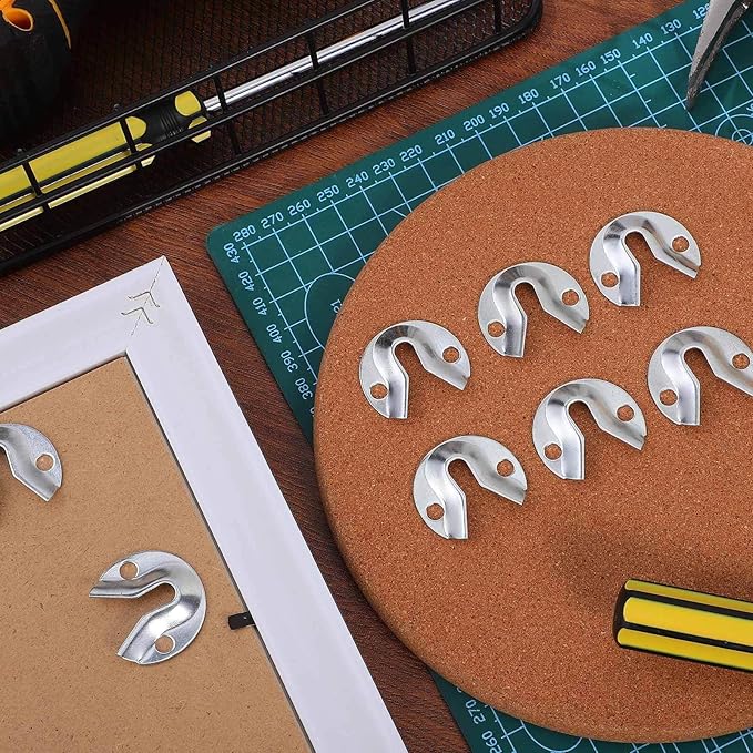 8pcs Heavy Duty Metal Keyhole Picture Hangers for Wall Mounting Mirrors Frames Artwork Connectors for Reliable Wall Decorations and Furniture