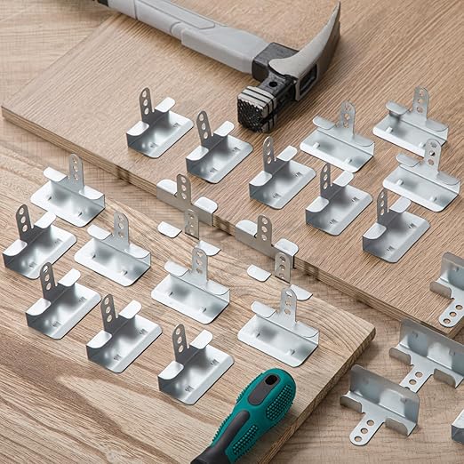 Shimeyao 100 Pack Drywall Repair Clips 1/2 Inch Corner-Back Drywall Back-up Clips Fastener Stud Saver