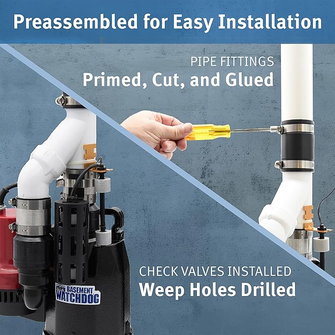 The Basement Watchdog Combo Preassembled Primary & Battery Backup Sump Pump System w/Monitoring Controller (CITE-33)