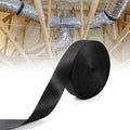 Heavy Duty Duct Strap – 1.95 in x 49 ft Black Nylon Strapping for HVAC Duct, Durable Wrap Support Band for Building & Home Improvement
