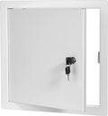 Premier 2002 Series Steel Access Door, 12 x 12 Flush Universal Mount, White (Keyed Cylinder Latch)