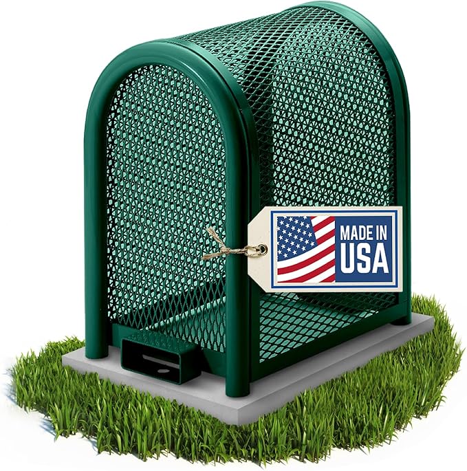 Steel Protection Backflow Preventer Security Cage for Outside - Extra-Small - Green - Guardian Enclosures - Cage Dimensions, Internal 11 1/8″ W x 20″ H x 16″ L, External 13 3/8″ W x 20″ H x 20 3/8″ L
