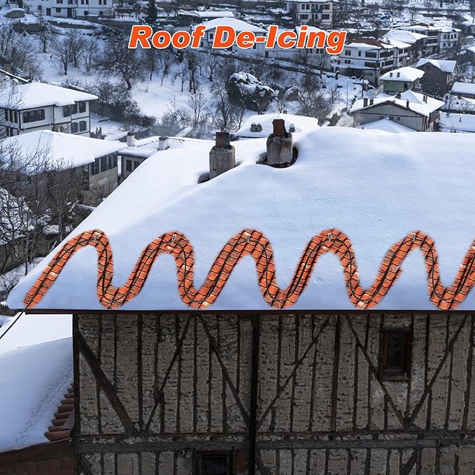 50FT（3~200FT） Heat Tape for Water Pipes, -40°F Deicing Heating Cable, Freeze Protected Water Pipe Heating Cable,120V 5W/ft