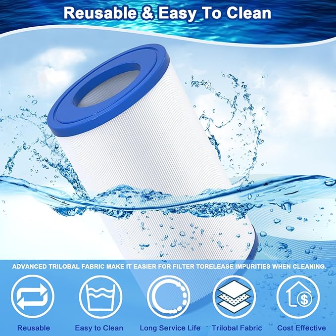 Oval Spa Filter Compatible with PDM30 Dream Maker Hot Tubs 461269, Filbur FC9940, 30 sq.ft Hot Tub Filter Cartridge 2PACK