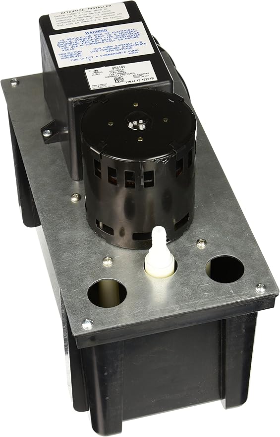 Little Giant VCL-14ULS 115 Volt, 1/50 HP, 200 GPH, Automatic Condensate Removal Pump with 1-Gallon Tank and Safety Switch, 6-Ft. Cord, Black, 553101