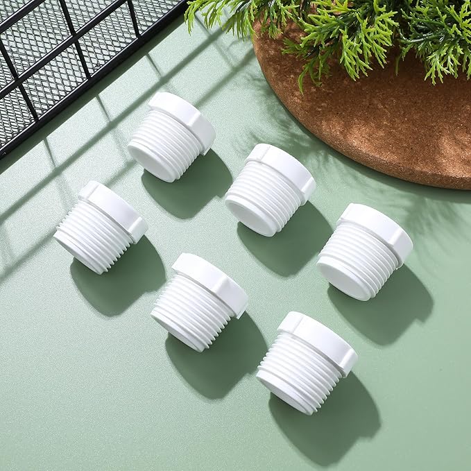 DOITOOL 10pcs PVC Threaded Reducer Bushing Male to Female Water Pipe Joint Converter Adapter Couplings for Plumbing Irrigation and Water Supply Systems