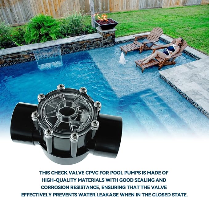 Upgrade 263042 Check Valve CPVC for Pool Pumps, 2 Port Straight