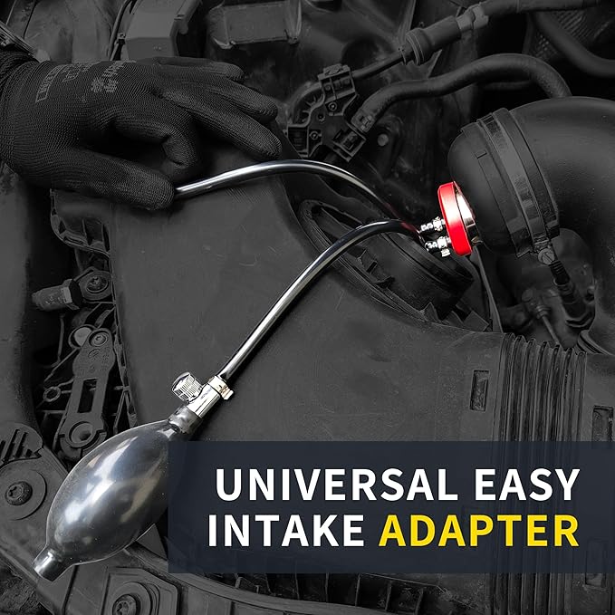 Universal Easy Intake Adapter, Automotive Smoke Machine Inflatable Bladder, for 12V Vehicle Pipes Fuel Leakage Detector Diagnostic Tester, Vehicle Fuel Leakage Detector Diagnostic