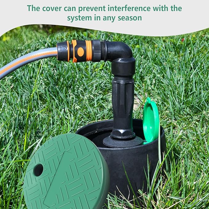 4PCS Green Sprinkler Valve Cover,Sprinkler Valve Box Lid,Id 5.5" Od 6",Outdoor Irrigation Replacement Covers for Irrigation Valve Box Protection,Suitable for Public Green Areas and Gardening Scenes