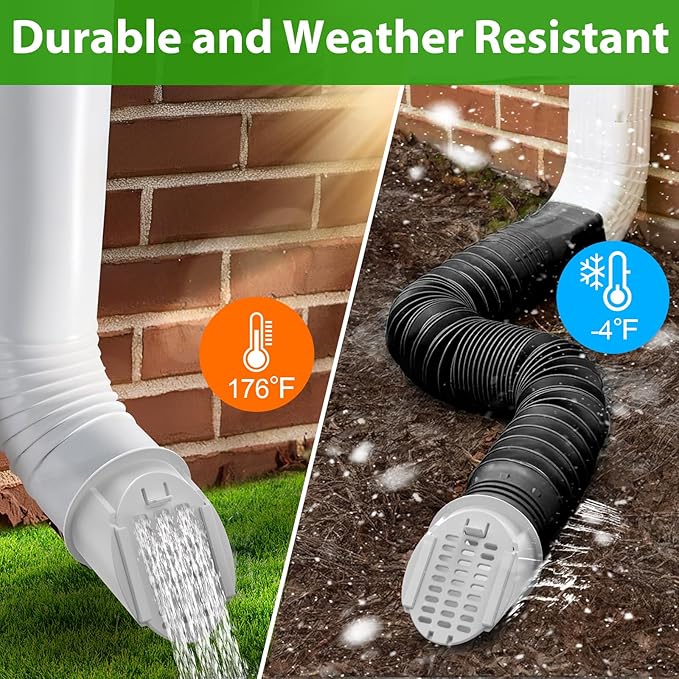4” Slope Drainage Grate Cover, Rain Diverter, Drainage Grate Yard Drain, Drain Emitter for Sump Pump Discharge & Downspout Extensions, Fit 4" SCH 40, 4" SDR 35, 4" & 3" Corrugated Pipe, 2 Pack-White