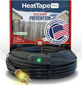 RADIANT SOLUTIONS HeatTapePro - Intelligent Commercial Grade Self-Regulating Heat Cable with GlowCap™ - 10 YR warranty - Ice Dam & Pipe Freeze Protection - 150 ft cable + 10 Ft Cord, 120V, 6 watts/Ft