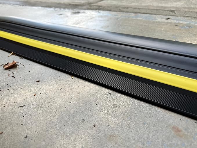 1 ½" High Garage Door Flood Barrier Threshold Kit (18'3") | Flexible PVC | Complete Kit Includes 3 Adhesives| GaraDry