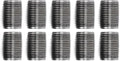 Pipe Decor 1/2” x 1” Malleable Cast Iron Pipe Close Nipple, Industrial Steel Grey Fits Standard Half Inch Black Threaded Pipes Nipples and Fittings, Build Vintage DIY Furniture, 10 Pack