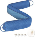 TORRAMI 38" Door Draft Stopper Under Bottom Insulation Noise Air Stopper 2.3LB,Draft Guard Seal for Doors and Windows - Blue Triangle