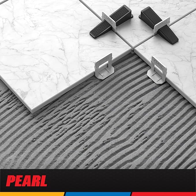PEARL ABRASIVE CO. Leveling System Box of 500, Gray, 1/16"