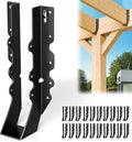 20 Pcs Black 2x10 Joist Hanger,LU210 18 Gauge Double Shear Face Mount Joist Hanger,Hurricane Ties for Rafters Tie Brackets Great for Floor Deck and Ceiling Joists