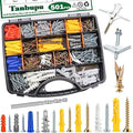 501PCS Drywall&Hollow&Concrete Wall Anchors Toggle Bolts and Wing Nut with Screws Kit,Self Drilling Expansion Screws (2025 Upgraded),11 Sizes Sheetrock Anchors Screws Kit for Wall Art Decor