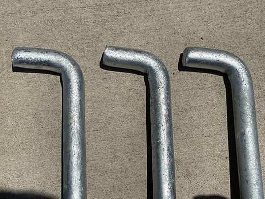 Sandbaggy 5/8" X 8" Threaded Concrete Anchor L-Bolts (Nuts & Washers Included) - Hot Dipped Galvanized - Sill Plate, Base Plate, Masonry, Wood, Cement Anchors, J Bolt (450, 5/8" x 8")