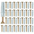 PATIKIL 30 Pcs Drywall Hollow Wall Anchors with Screws 0.24 x 1.5, Steel Dry Wall Anchors Kit for Wooden Concrete Plaster Hinge Hole Repair, Silver (8 x 38mm)
