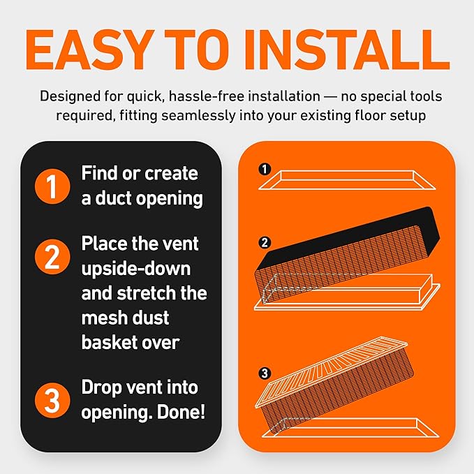4X10 Floor Vent Covers Floor Register with Mesh Cover Trap, Heat and Air, Walkable Metal Floor Register for HVAC Duct, Contemporary, Oiled Bronze