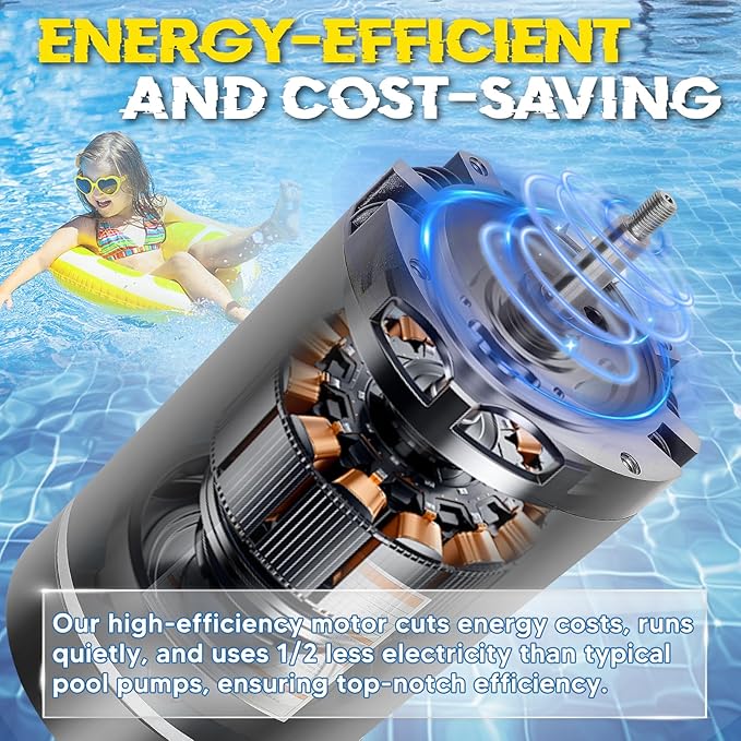 B228SE Pool Pump Motor 1 HP, Fit for Century A.O. Smith 1HP Single Speed, 3450 RPM, 56J Frame, 115A/230V, 6/12 Amps, Swimming Pool Motor