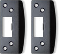 Oversized Strike Plates 2 Pack, Heavy Duty Version, Extra Large Hole/Opening Reinforced Striker Plate, Fix Door Lock Latch Misalignment (Matte Black)