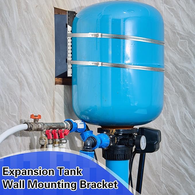 Blulu 8 Set Expansion Tank Mounting Bracket Thermal Expansion Tank Holder with Water Heater Strap Earthquake Straps Nitrogen Propane Holder for 5 Gallon or 13 Inch Diameter Pole
