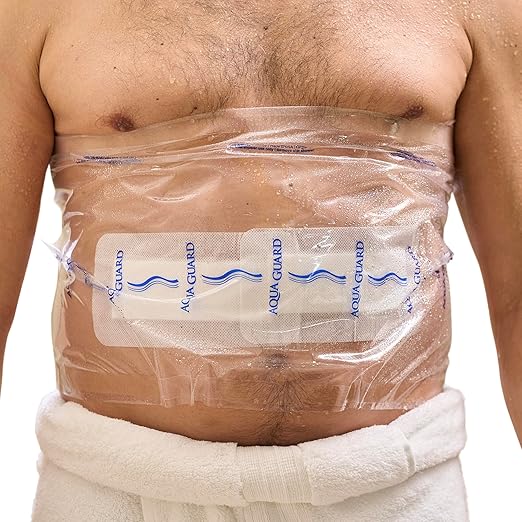 TIDI AquaGuard Sheet – 12” x 24” – Shower Protection Sheet – Self-Adhesive Moisture Barrier – Made Without Latex – Wound Cover for Showering – 98 Sheets per Case – Home Medical Supplies (50013-CSE)
