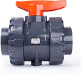 HYDROSEAL Kaplan 4" PVC True Union Ball Valve with Full Port, ASTM F1970, EPDM O-Rings and Reversible PTFE Seats, Rated at 200 PSI @73F, Gray, 4 inch Socket (4")