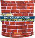 Backflow Preventer Cover Insulated (5˚F) - 24" W x 24" H Backflow Cover for Winter Pipe Freeze Protection - Sprinkler Covers for Outside - Double Wall Insulation Cover Brick Red