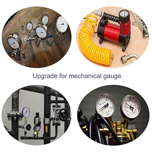 Digital Low Pressure Gauge with 1/4'' NPT Bottom Connector and Rubber Protector by Uharbour, 0.35-15 psi, Accuracy 1% .F.S.