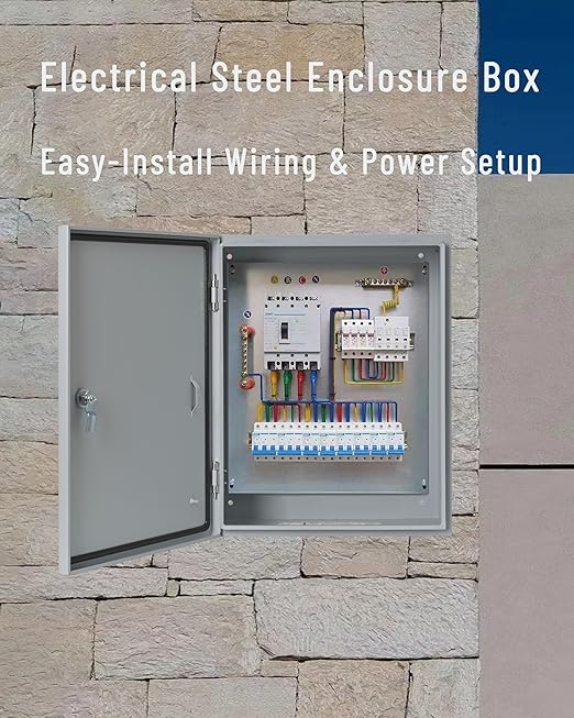 Waterproof Electrical Enclosure 12 x 12 x 6'', Outdoor Electrical Box Weatherproof, Electrical Junction Box with Reinforced Lock