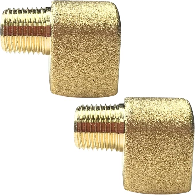 2pcs Brass 1/4" NPT Male x 1/4" NPT Female 90 Degree Forged Barstock Street Elbow Fittings Connection by CX WONDERLAND