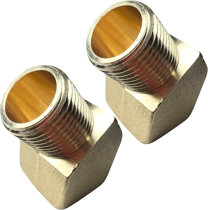 2pcs Brass 1/2" NPT Male x 1/2" NPT Female 45 Degree Street Elbow Fitting by CX WONDERLAND